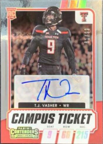 T. J. Vasher [Autograph Campus Ticket] #243