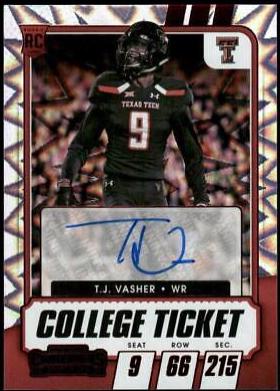 T. J. Vasher [Autograph Red Explosion] #243