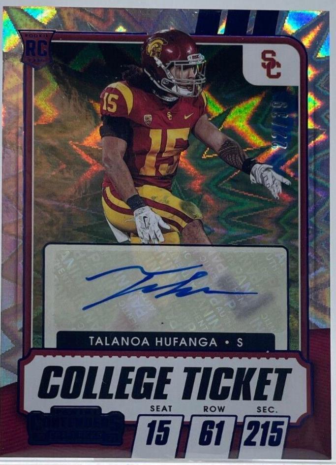 Talanoa Hufanga [Autograph Blue Explosion] #242