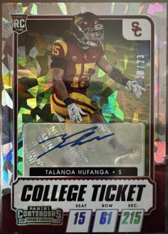 Talanoa Hufanga [Autograph Cracked Ice Ticket] #242