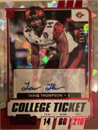 Tariq Thompson [Autograph Red Cracked Ice] #302