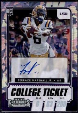 Terrace Marshall Jr. [Autograph Cracked Ice Ticket] #116C