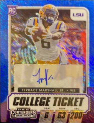Terrace Marshall Jr. [Autograph Premium Blue Shimmer] #116