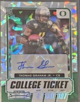 Thomas Graham Jr. [Autograph Cracked Ice Ticket] #298