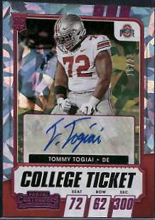 Tommy Togiai [Autograph Pink Cracked Ice] #276