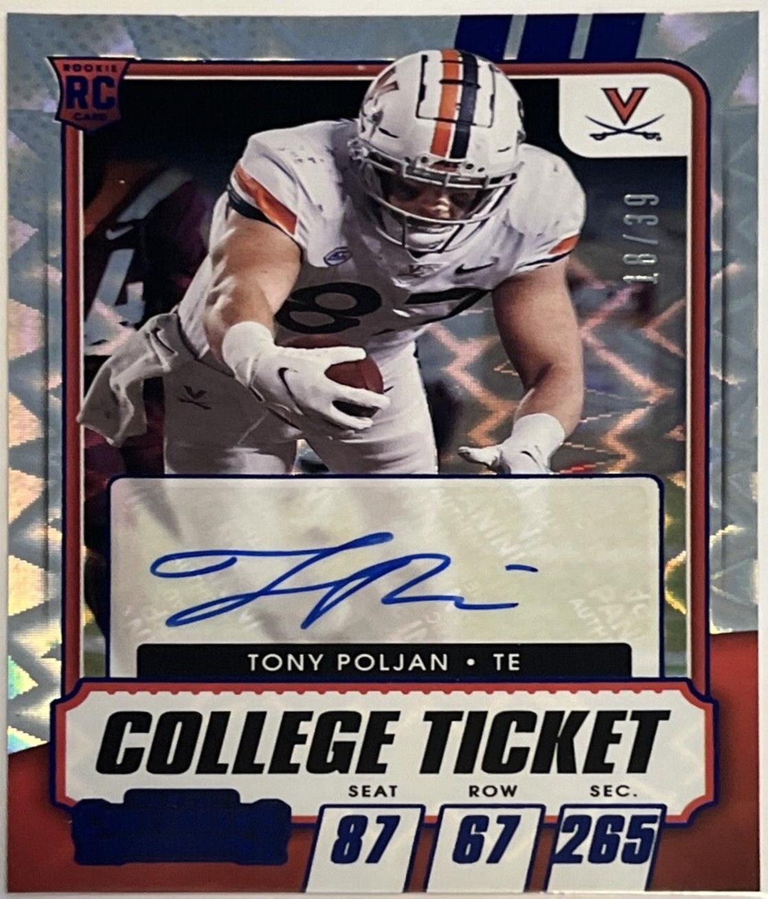 Tony Poljan [Autograph Blue Explosion] #316