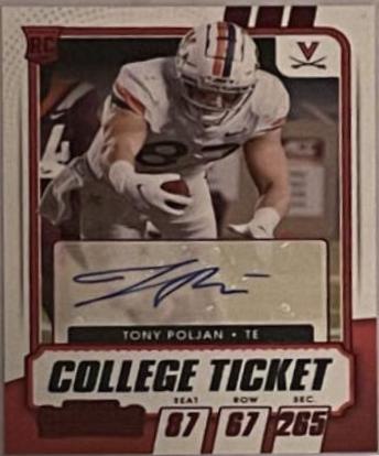 Tony Poljan [Autograph Campus Ticket] #316