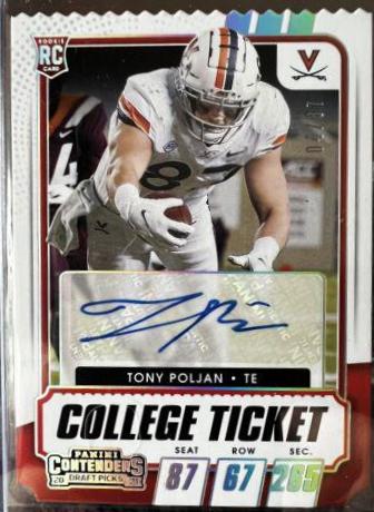 Tony Poljan [Autograph Stub] #316
