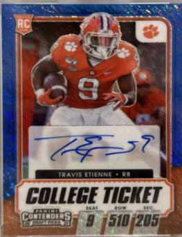 Travis Etienne [Autograph Premium Blue Shimmer] #112C