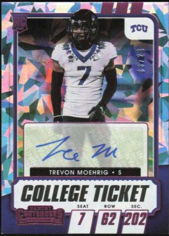 Trevon Moehrig [Autograph Pink Cracked Ice] #155