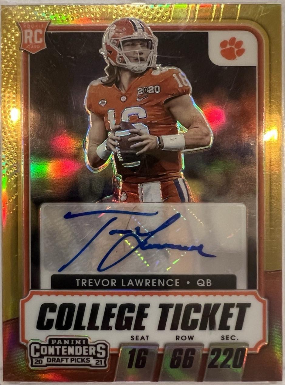 Trevor Lawrence [Autograph Bowl Championship Ticket] #101