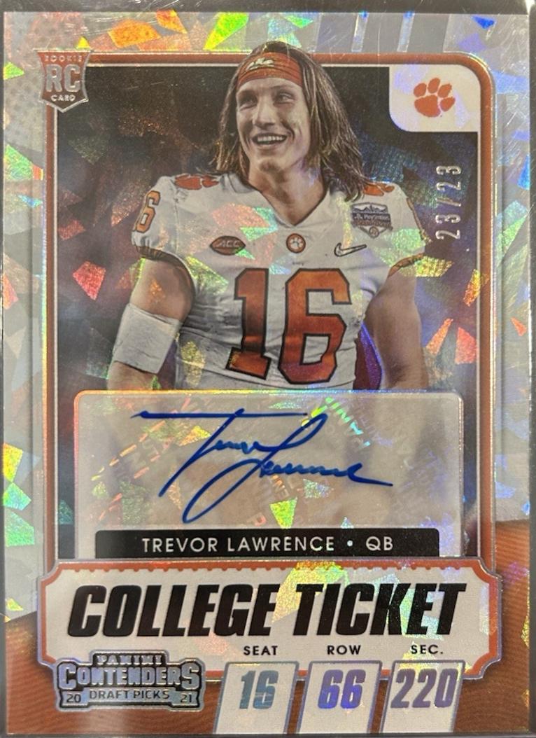 Trevor Lawrence [Autograph Cracked Ice Ticket] #101