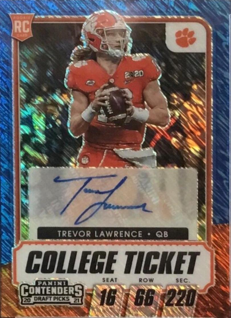 Trevor Lawrence [Autograph Premium Blue Shimmer] #101