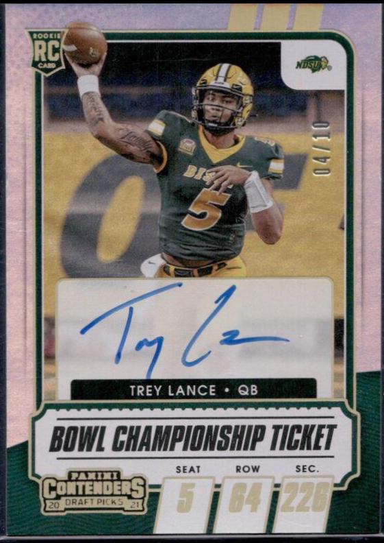 Trey Lance [Autograph Bowl Championship Ticket] #103