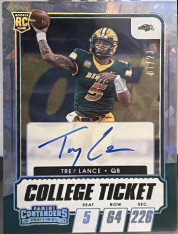 Trey Lance [Autograph Cracked Ice Ticket] #103C