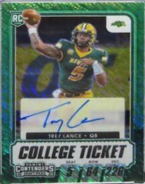 Trey Lance [Autograph Premium Green Shimmer] #103