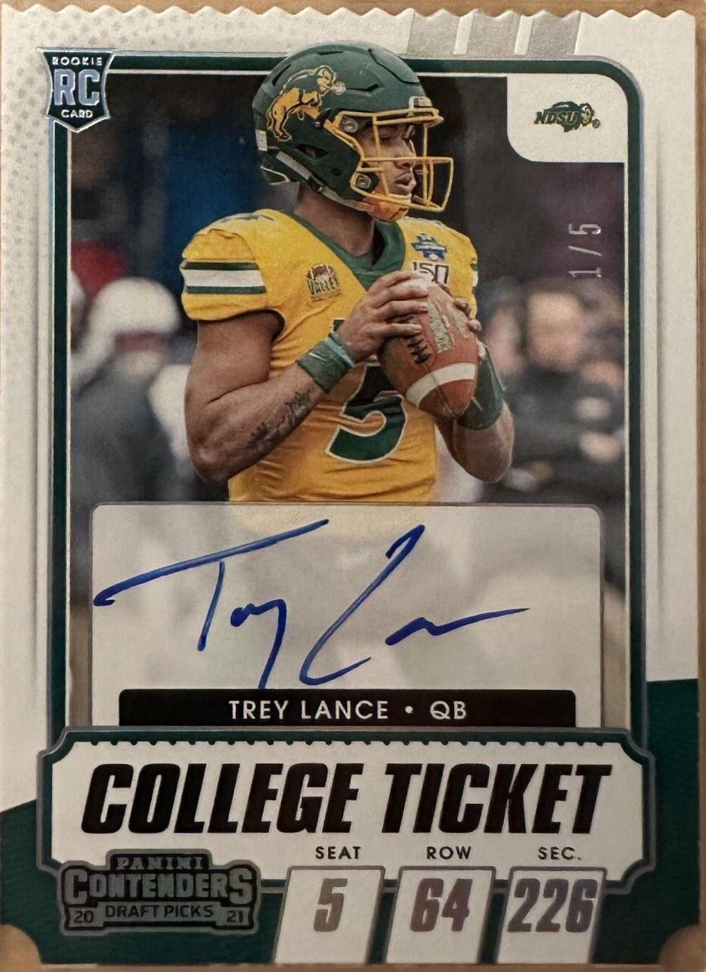Trey Lance [Autograph Stub] #103C