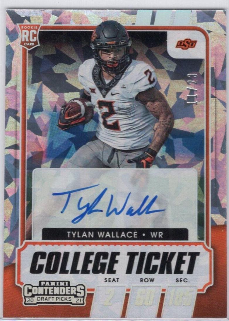 Tylan Wallace [Autograph Cracked Ice Ticket] #124C