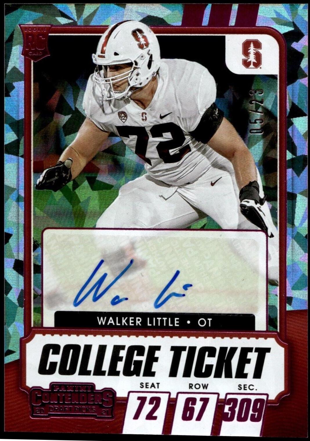 Walker Little [Autograph Cracked Ice Ticket] #221