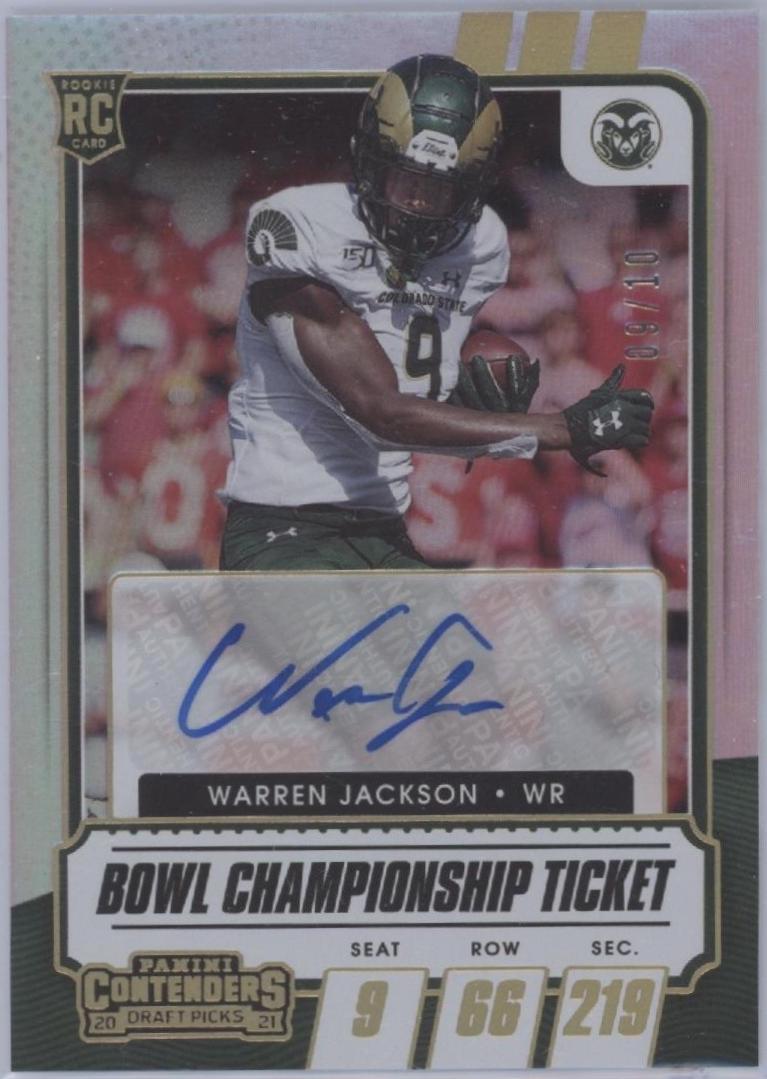 Warren Jackson [Autograph Bowl Championship Ticket] #244