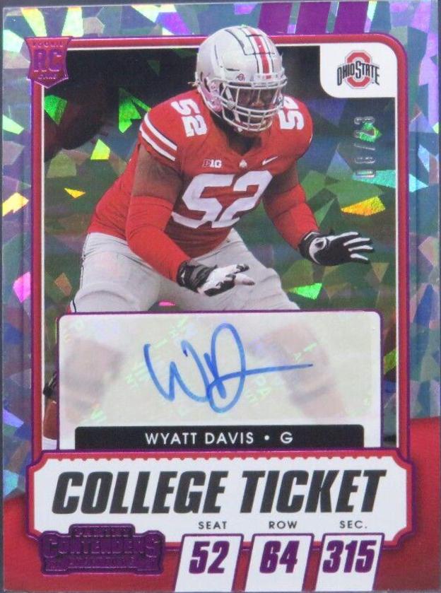 Wyatt Davis [Autograph Cracked Ice Ticket] #197