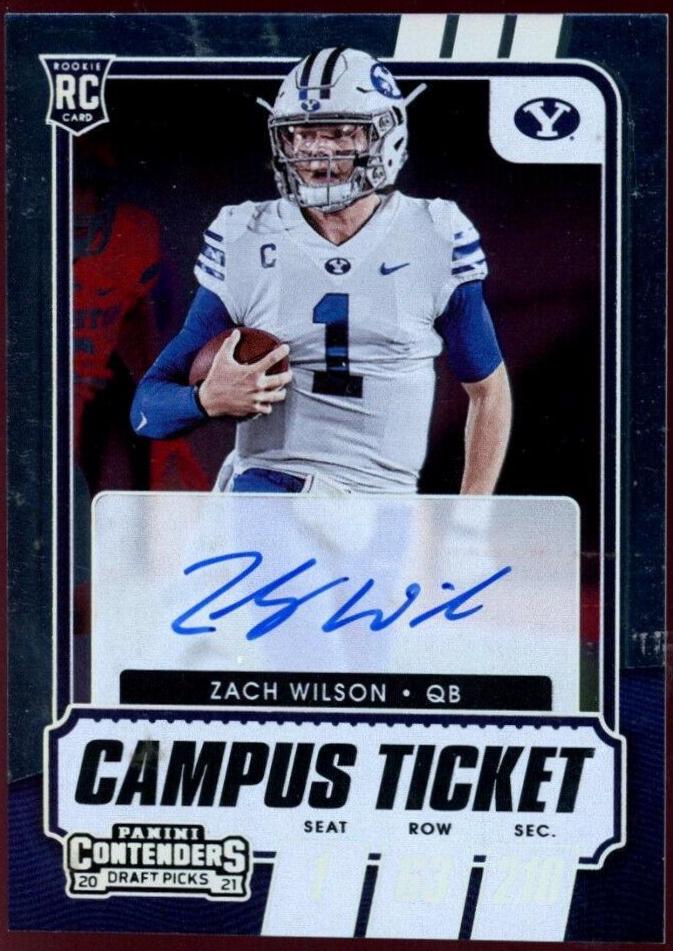 Zach Wilson [Autograph Campus Ticket] #102