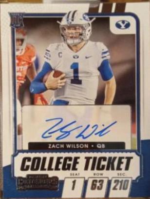 Zach Wilson [Autograph Campus Ticket] #102C