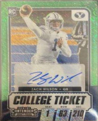 Zach Wilson [Autograph Premium Green Shimmer] #102