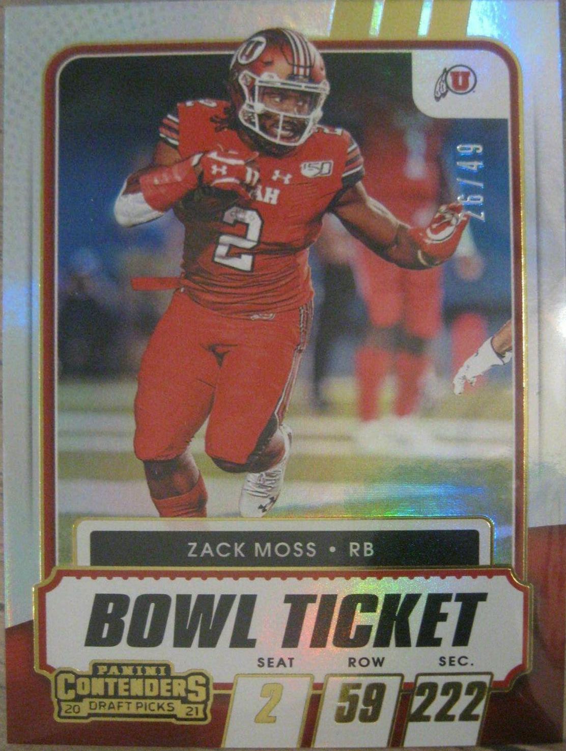 Zack Moss [Bowl Ticket] #69