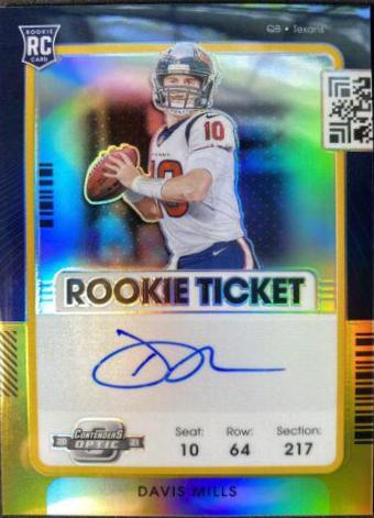 Davis Mills [Autograph Gold] #123