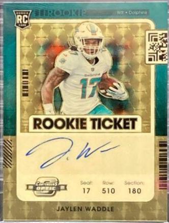 Jaylen Waddle [Autograph Variation Gold Vinyl] #106