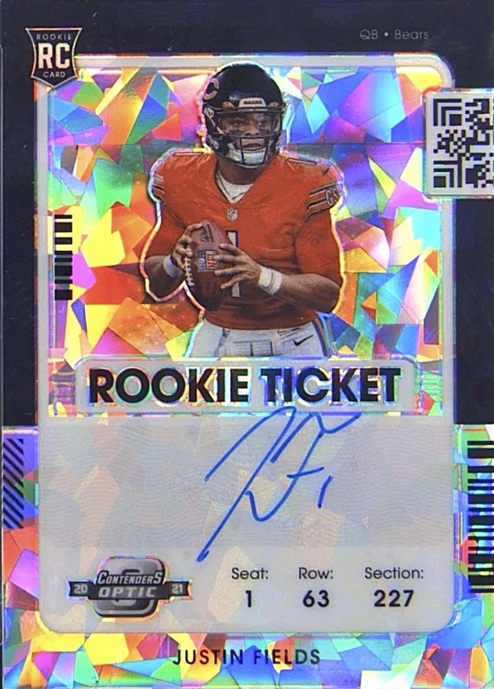 Justin Fields [Autograph Cracked Ice] #108
