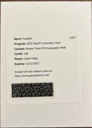 Justin Fields [Autograph Red White Blue] #108