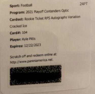 Kyle Pitts [Autograph Variation Cracked Ice] #104