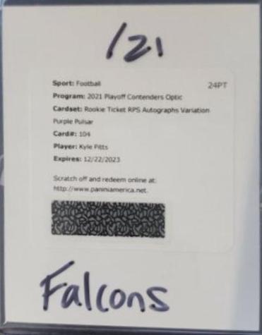 Kyle Pitts [Autograph Variation Purple Pulsar] #104