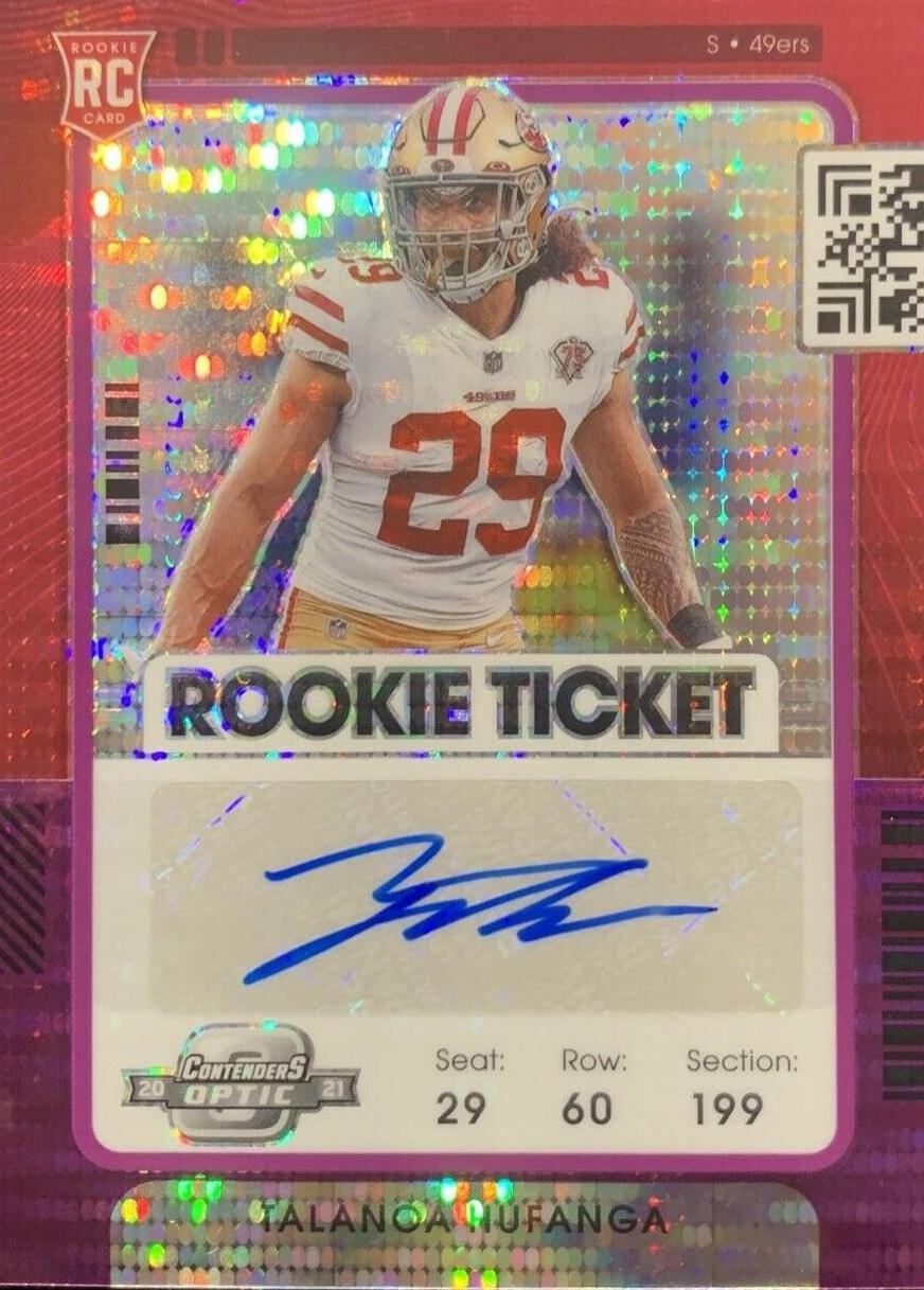 Talanoa Hufanga [Autograph Purple Pulsar] #201