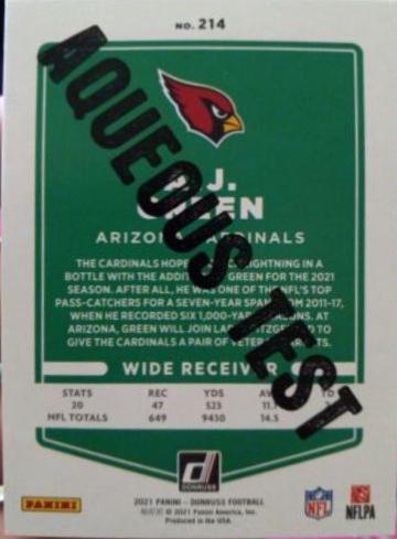 A. J. Green [Aqueous Test] #214