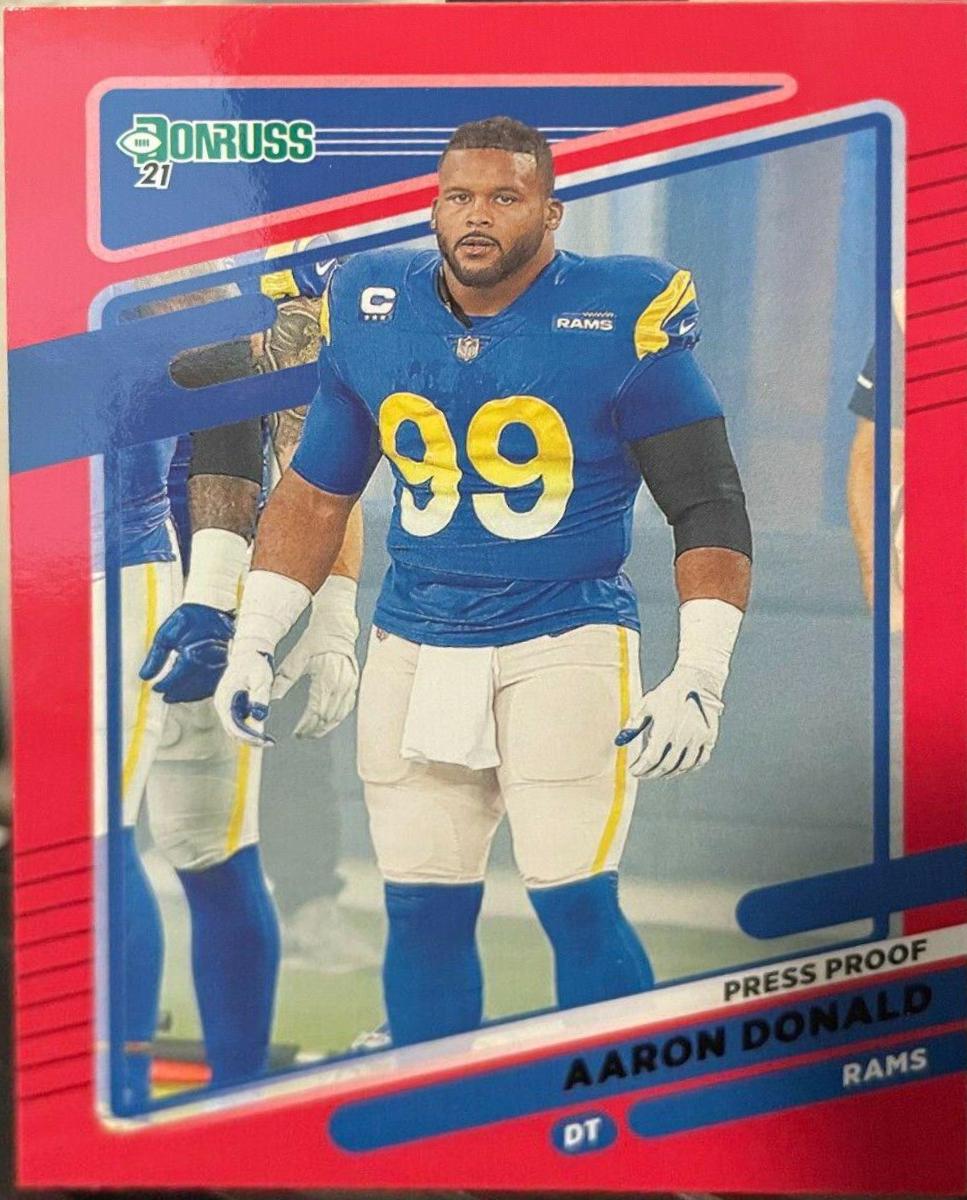Aaron Donald [No Helmet Press Proof Red] #140