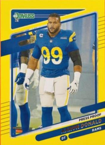 Aaron Donald [No Helmet Press Proof Yellow] #140