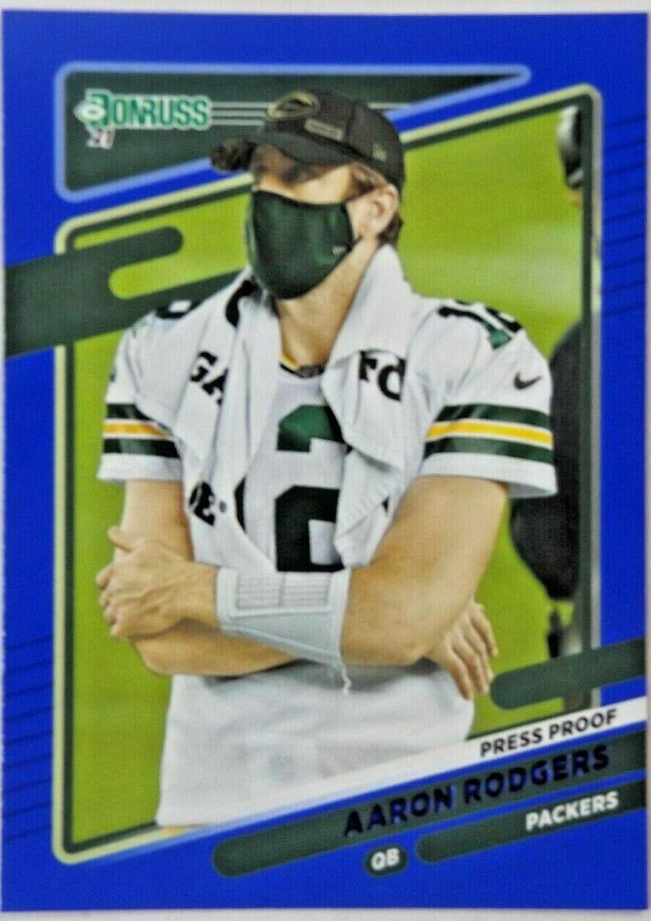 Aaron Rodgers [No Helmet Press Proof Blue] #155