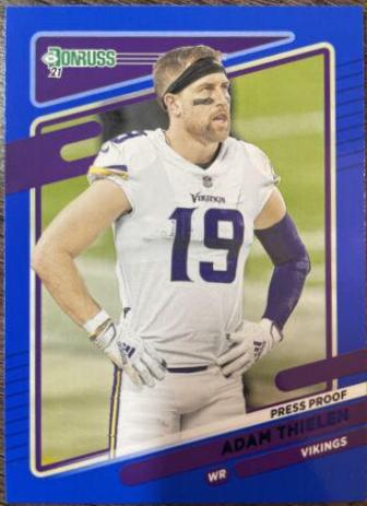 Adam Thielen [No Helmet Press Proof Blue] #126