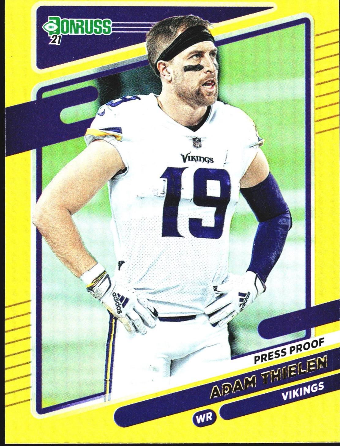 Adam Thielen [No Helmet Press Proof Yellow] #126