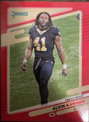 Alvin Kamara [No Helmet Press Proof Red] #94
