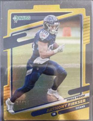 Anthony Firkser [Press Proof Gold Die Cut] #15