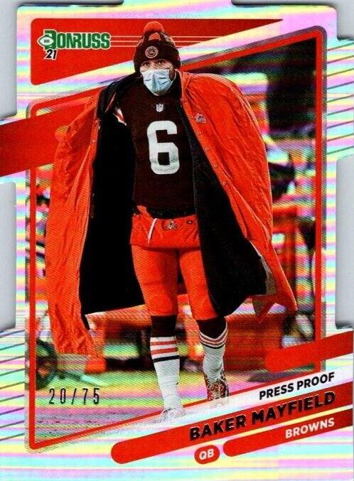 Baker Mayfield [No Helmet Press Proof Silver Die Cut] #195