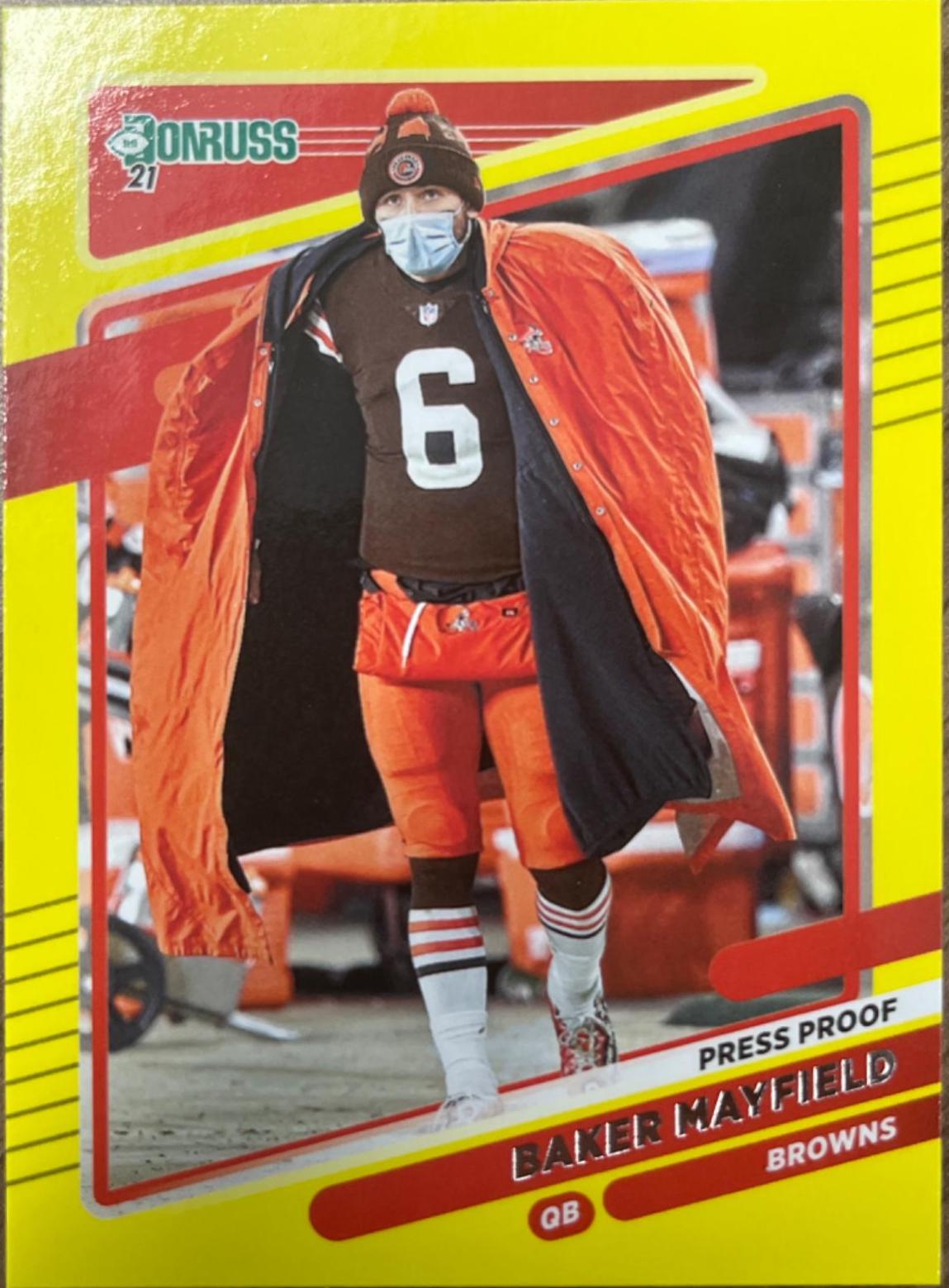 Baker Mayfield [No Helmet Press Proof Yellow] #195