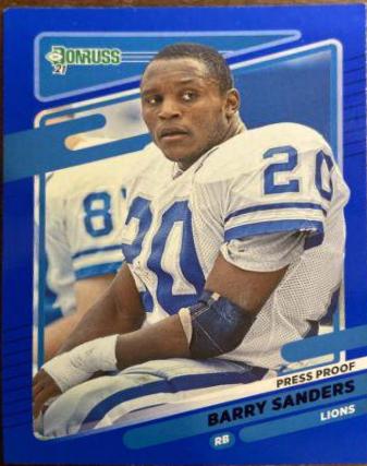 Barry Sanders [No Helmet Press Proof Blue] #173