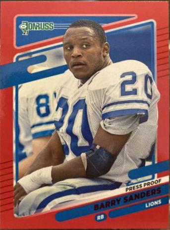 Barry Sanders [No Helmet Press Proof Red] #173