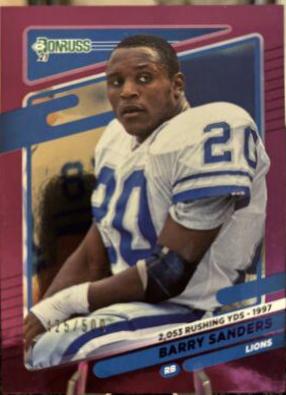 Barry Sanders [No Helmet Season Stat Line] #173