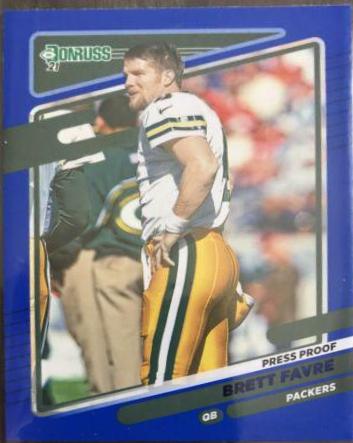 Brett Favre [No Helmet Press Proof Blue] #156